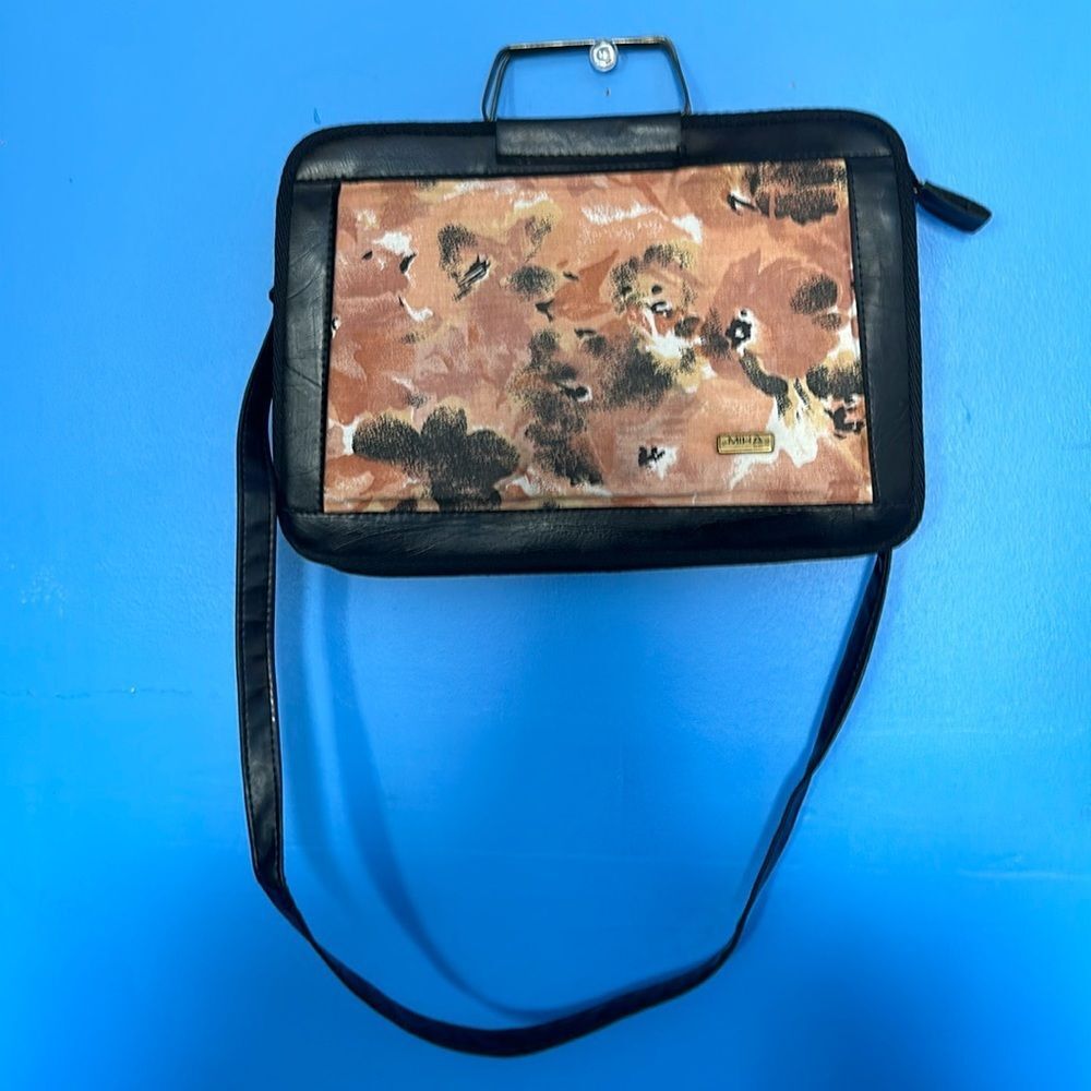 Miha Black Vintage Floral Purse – Retro Handbag with Tapestry Pattern